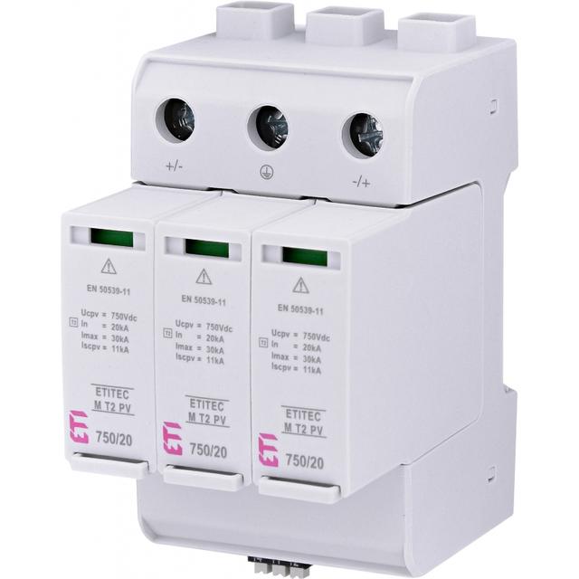 Ogranicznik przepięć T2 (C) - do systemów PV TEC M T2 PV 1500/20 Y RC 002440518 ETI