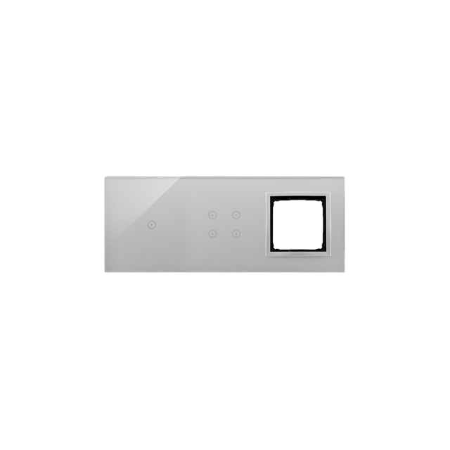 Simon 54 Touch Panel dotykowy S54 Touch 3 moduły 1 pole dotykowe + 4 pola dotykowe + 1 otwór na osprzęt S54 srebrna mgła DSTR3140/71 KONTAKT