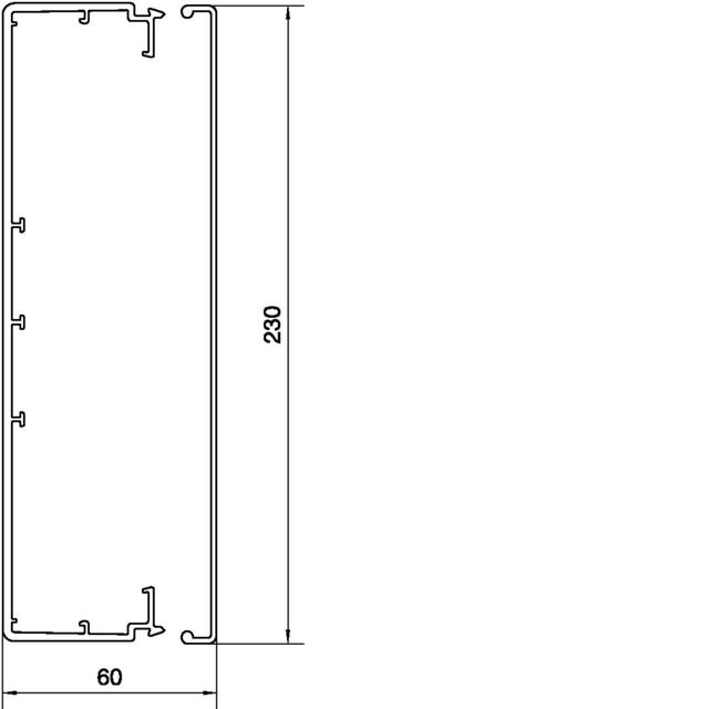 tehalit.LF Kanał elektroinstalacyjny PVC 60x230mm szary LF6023007030 HAGER