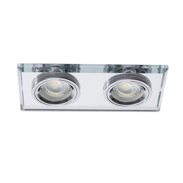 Oprawa punktowa 2x50W GX5,3 IIIkl. 12V IP20 MORTA CT-DSL250-SR szkło 19362 KANLUX