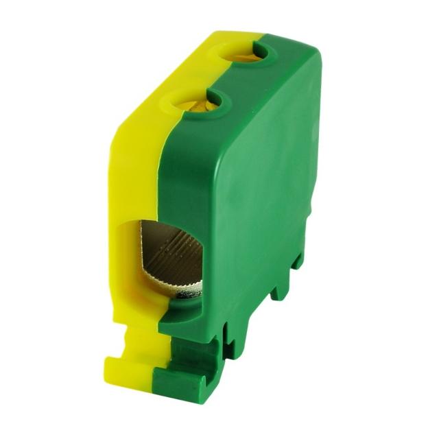 ZGG1x1,5-50z-g ,  Złączka sz. gwint. AL, CU, 1,5 - 50 mm2, TS 35, 1 tor, 2 otw. zaciskowe -  żółto-z