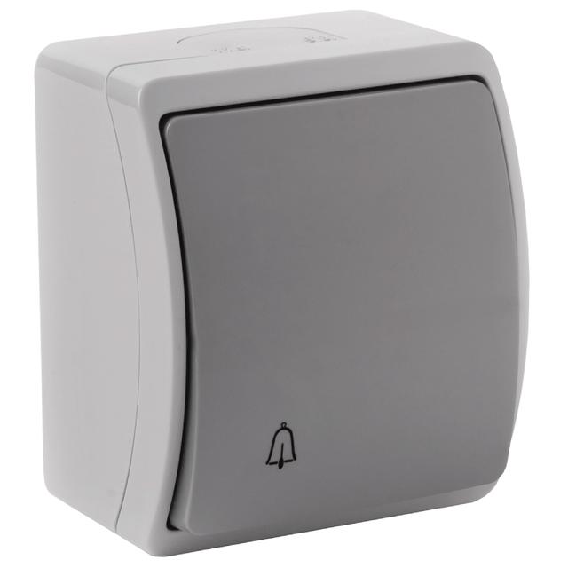 Przycisk dzwonek n/t AQUATIC IP44 szary-grafit 10 szt. OR-OE-7104/GR/10 ORNO