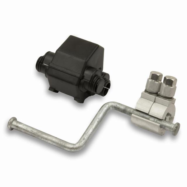 Zacisk z rożkiem i osłoną SP16 do zakładania uziemień