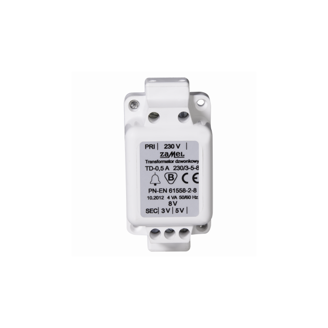 TRANSFORMATOR DZWONKOWY TD-230V-/3-5-8V/0,5A
