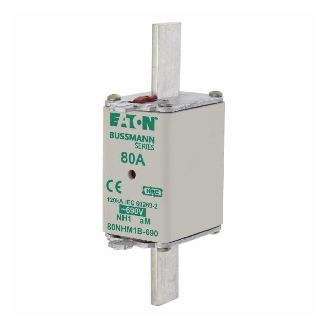 NH FUSE 80AMP 690V aM SIZE 1 Wkładka NH1 80A 690V AM podwójny wskaźnik 80NHM1B-690 EATON