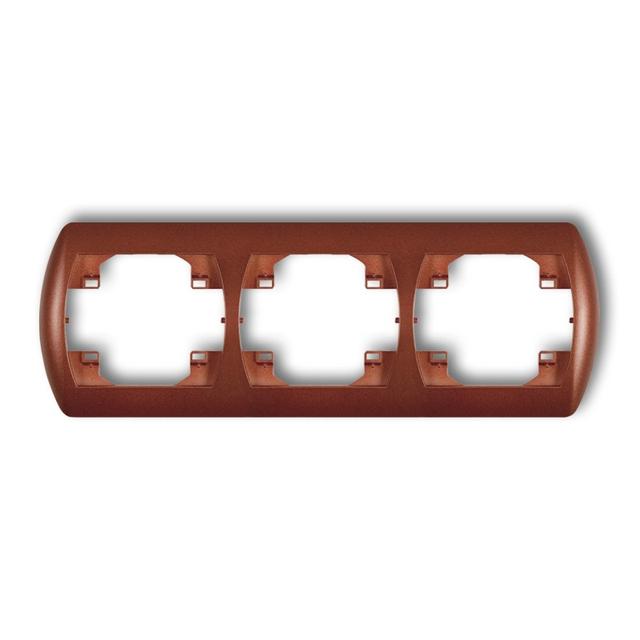 TREND Ramka pozioma potrójna brązowy metalik