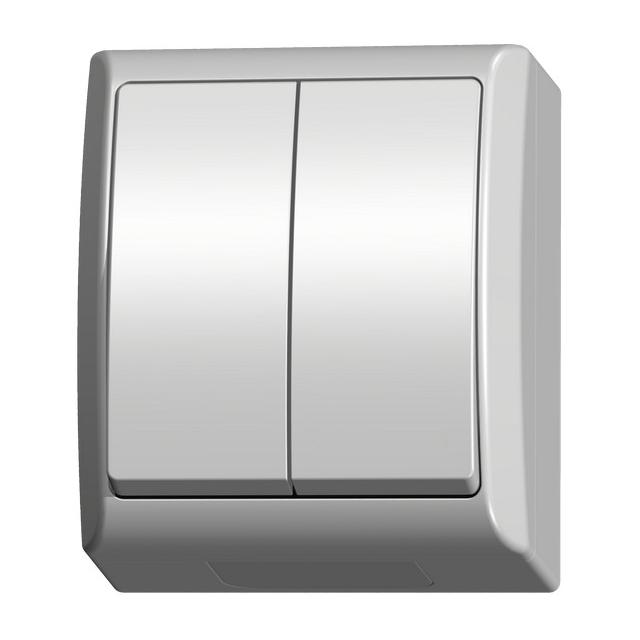 FALA Łącznik dwugrupowy świecznikowy - kolor biały