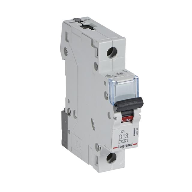 WYŁĄCZNIK NADPRĄDOWY S 301 1P D 13A 6000A SERII TX3, Legrand