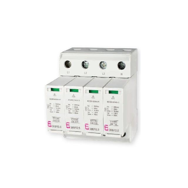 ETITEC SM T12 300/12,5 3+1 RC Ogranicznik przepięć Typ1,T2 (kl.B,C) - bez prądu upływu
