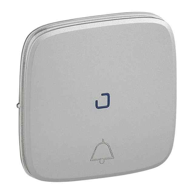 VALENA ALLURE - KLAWISZ ALUMINIUM PRZYCISKU Z SYMBOLEM DZWONKA Z PODŚWIETLENIEM LED, Legrand