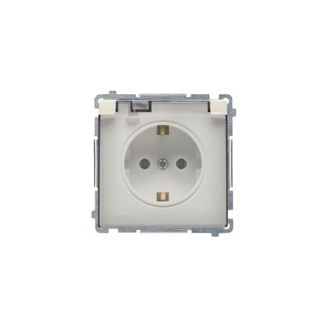 Simon BASIC WMBW-73111x-9011 Gniazdo wtyczkowe Schuko do wersji IP44 (moduł) 16A, 250V~, zaciski śru BMGSZ1B.01/12A KONTAKT