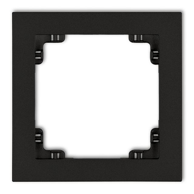 DECO Ramka uniwersalna pojedyncza z tworzywa czarny mat