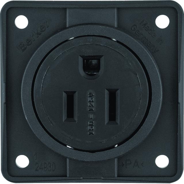 BERKER Integro Gniazdo z uziemieniem standard USA/KANADA NEMA 5-15R brązowy mat 862632501 HAGER