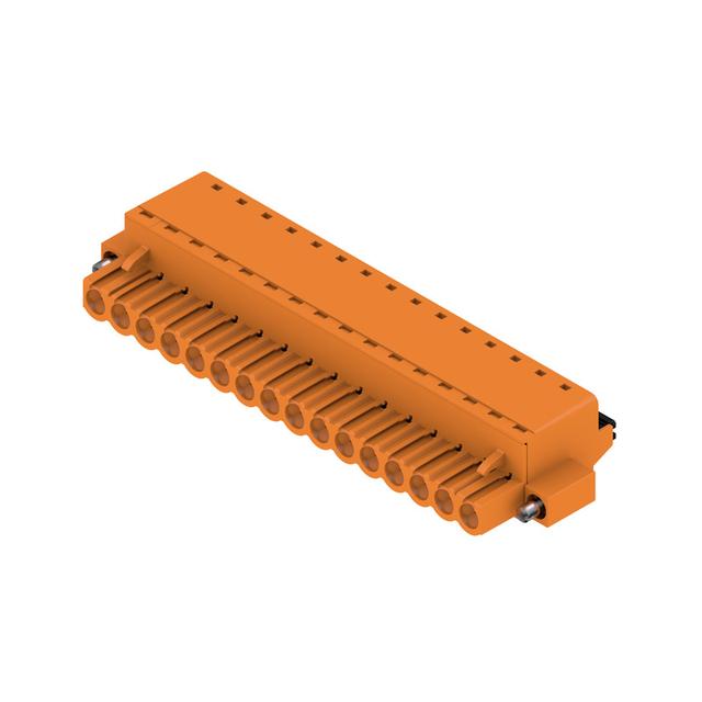 BLF 5.00HC/16/180F SN OR BX Wtyk PCB (złącze wiązki), 5.00 mm, Liczba biegunów: 16, PUSH IN, Złącze sprężynowe /18szt./ 1017600000 WEIDMÜLLER