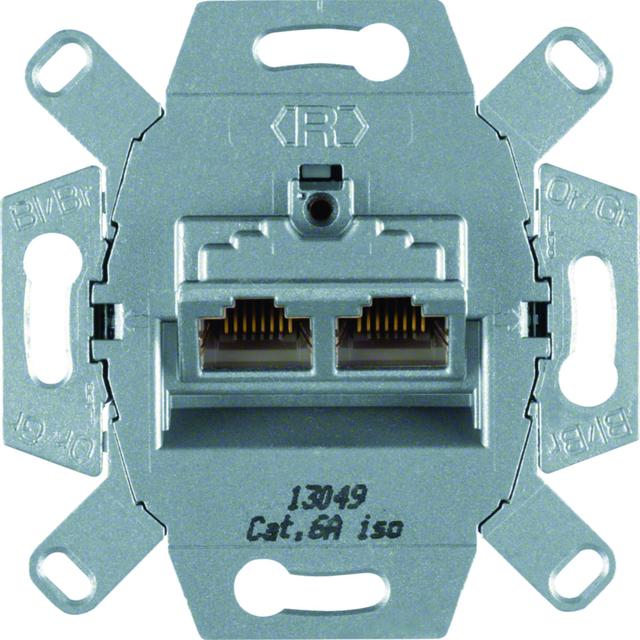 one.platform Gniazdo komputerowe UAE podwójna (RJ45) ekran. kat.6a iso (mechanizm) Berker 4587 WDF410862 HAGER