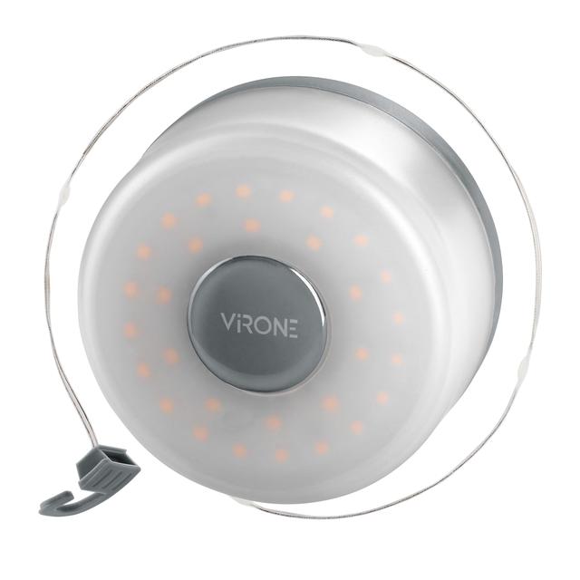 Lampka kempingowa z girlandą, 80/200lm, 2000mAh, 3000K, 8m