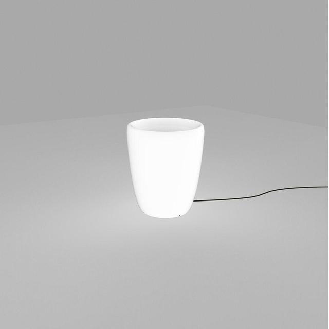 Nowodvorski lampa stojąca zewnętrzna (świecąca donica) Flowerpot S E27 biała 41cm 9711