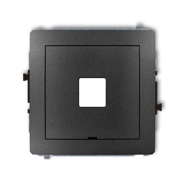 DECO Mechanizm gniazda multimedialnego pojedynczego bez modułu, bez pola opisowego (standard Keyston