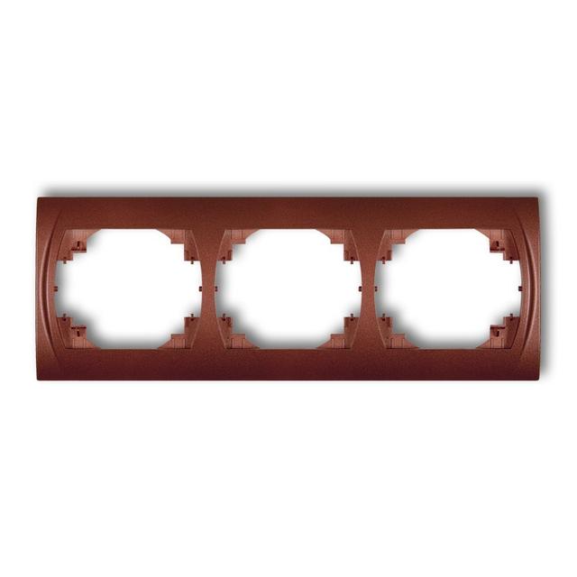 LOGO Ramka pozioma potrójna brązowy metalik