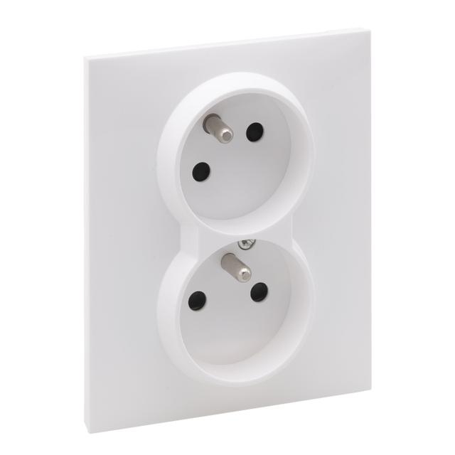Suno Gniazdo Pojedyncze Z Uziemieniem 2P+Z (Czeskie) Z Przesłoną 16A 250 V Zaciski Automatyczne (Monoblok) Biały 721182 LEGRAND