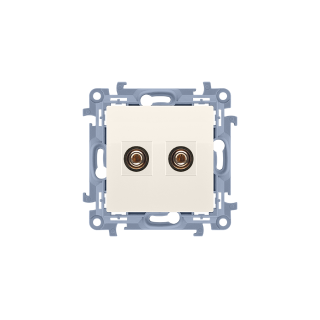 Simon 10 Gniazdo głośnikowe pojedyncze -1 kolumna głośnikowa Przekrój przew. dla wyjścia 6 mm2 krem