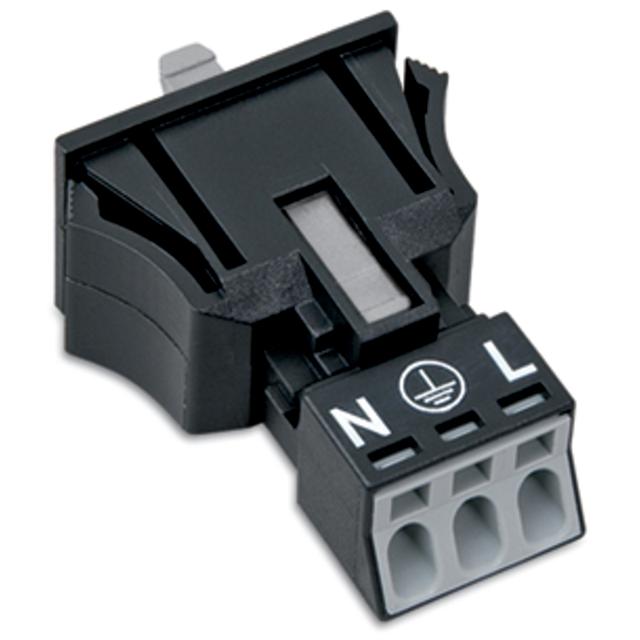 WINSTA MINI wtyk 3-torowy SnapIn czarny /50szt./ WAGO