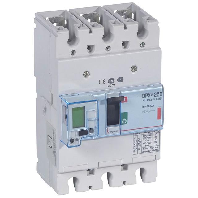 Wyłącznik DPX3 250 El+P 3P 100A 36kA 420435 LEGRAND