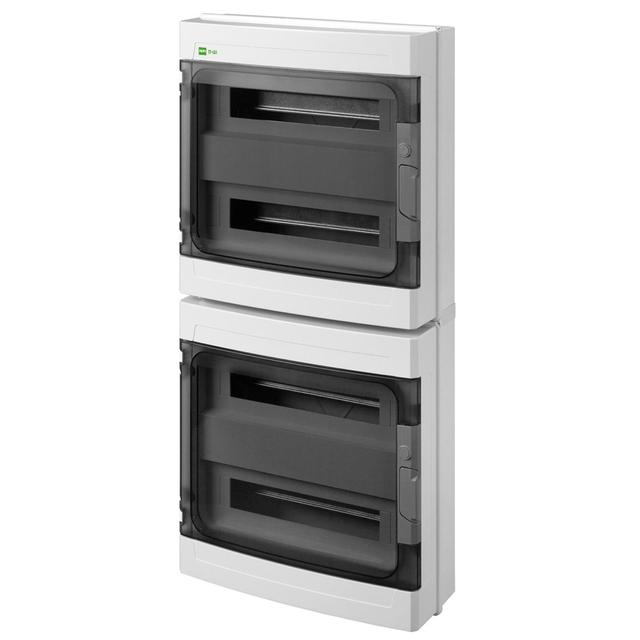 EP-LUX PLUS RN 4/76 (obudowy łączone 2x38mod) drzwi transparentne (N+PE) IP55