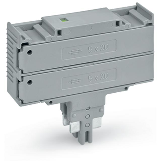 Podwójny wtyk bezpiecznikowy do aparatowej wkł. bezpiecz. 5x20mm szary /25szt./ 2003-911/1000-923 WAGO
