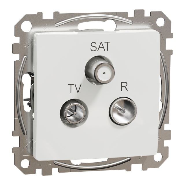 Sedna Design & Elements Gniazdo antenowe R-TV-SAT końcowe 4dB białe SDD111481 Schneider