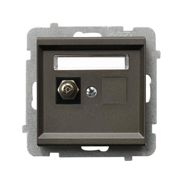 SONATA Gniazdo ekwipotencjalne pojedyncze - kolor czekoladowy metalik