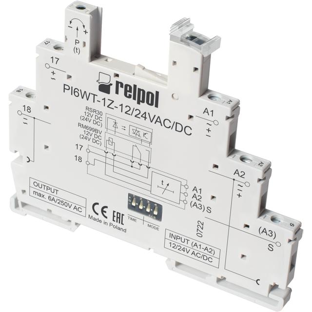 Przekaźnik czasowy PIR6WT-1Z-230VAC-C 1Z 230V AC RELPOL