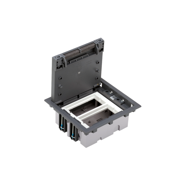 Simon Connect Puszka podłogowa 2-modułowa 4x K45 gł. 70mm+SM202/9 szary