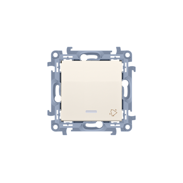 Simon 10 Przycisk /dzwonek/ z podświetleniem LED 10A z. śrub. krem