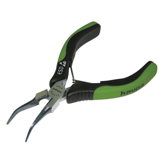 ESD szczypce iglowe odgiete 45? 140 mm