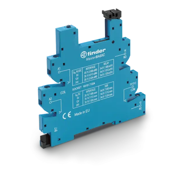 Gniazdo MasterBASIC do przekaźników serii 34; zaciski śrubowe, 93.61.7.024