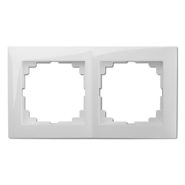 Ramka SENTIA 2x biała  IP 20 biała