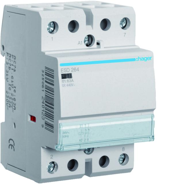 Stycznik modułowy 24V AC 2R 40A AC-7A B ESD264 HAGER
