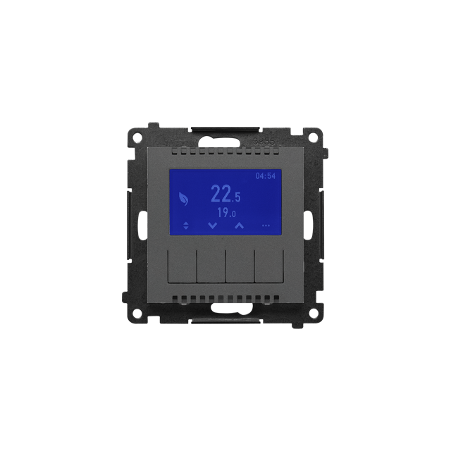 Simon 55 Termostat programowalny z wyświetlaczem Grafitowy mat TETD1A.01/116 KONTAKT