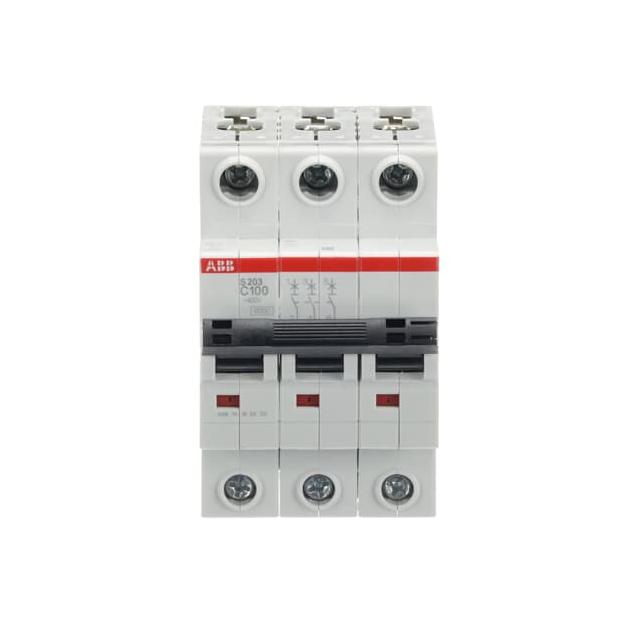 S203-C100 Wyłącznik nadprądowy 6kA 3P C100A 2CDS253001R0824 ABB
