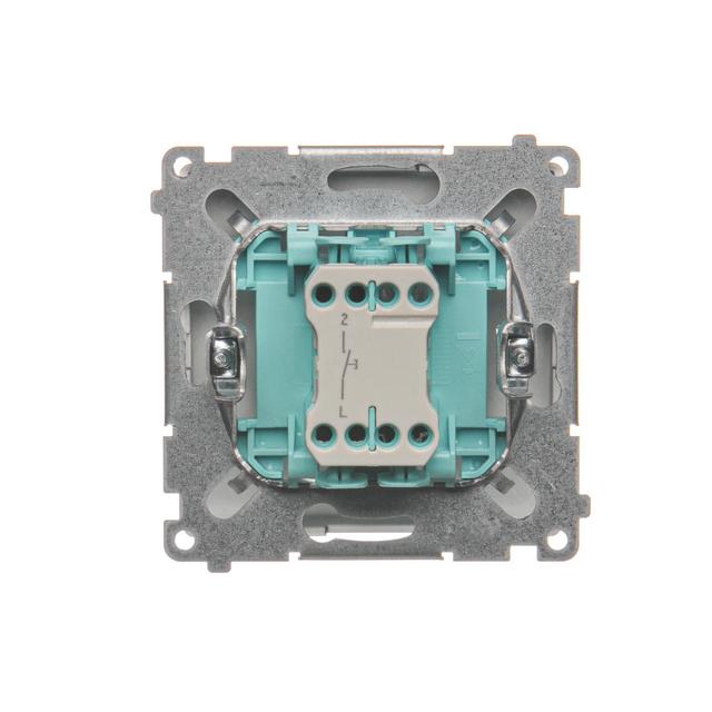 Simon Basic Przycisk dzwonek 10A szybkozłączka stal inox