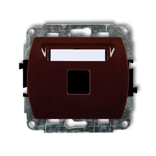 TREND Gniazdo antenowe multimedialne pojedyncze bez modułu (standard Keystone) brązowy 4GM-1P KARLIK