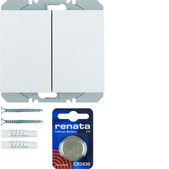 BERKER K.1 KNX RF quicklink Przycisk radiowy podwójny płaski biały 85656279 HAGER