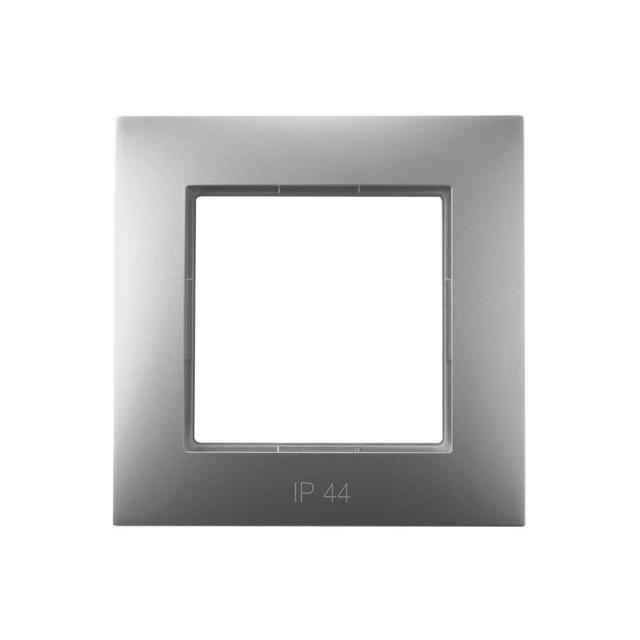 ARIA Ramka pojedyncza do łączników IP-44 - kolor srebro