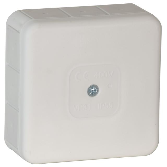 Puszka n/t PRO IP55 400V 12 przepustów gumowych 85x85x37mm biały 60 szt. OR-JB-13807/W/60 ORNO