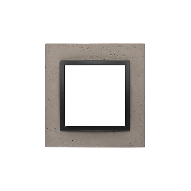 Simon 54 NATURE WMDZ-0110xS-098 Ramka 1-krotna Nature-Beton, CZARNY CHARAKTER, IP20/IP44. (IP44-nale DRN1/98 KONTAKT