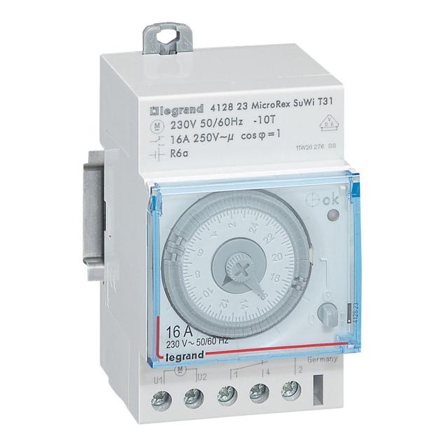 PROGRAMATOR ANALOGOWY DOBOWY PLUG&PLAY T31 SU/WI, NAPĘD KWARCOWY, Legrand