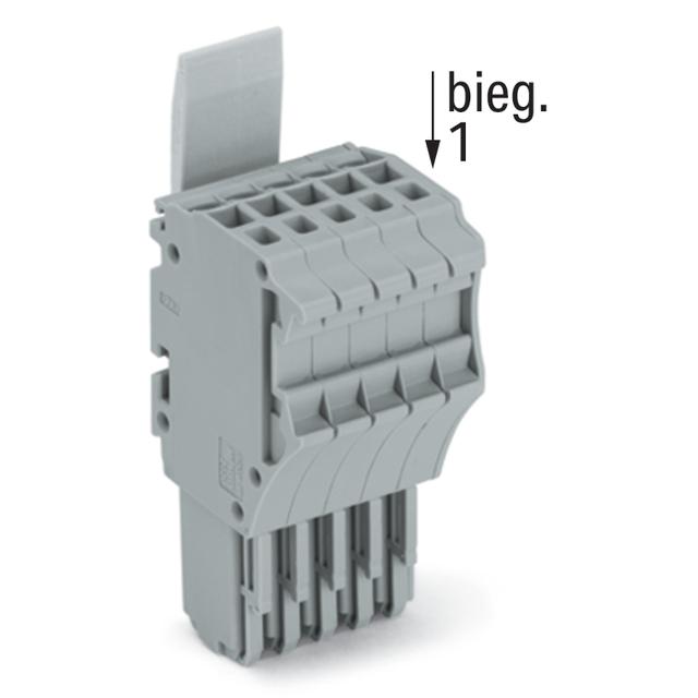 1-przewodowe gniazdo Push-in CAGE CLAMP szara /50szt./ 2020-105/124-000 WAGO