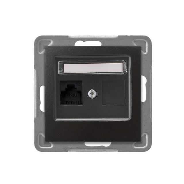 IMPRESJA Gniazdo komputerowe pojedyncze, kat. 5e MMC - kolor antracyt