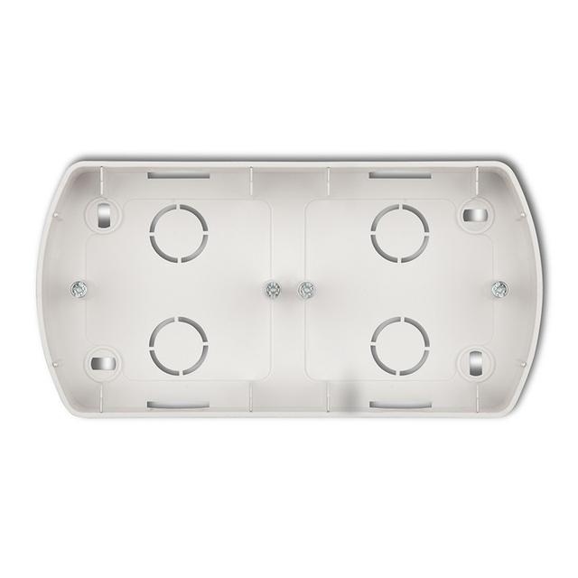 TREND Puszka montażowa pozioma podwójna biała